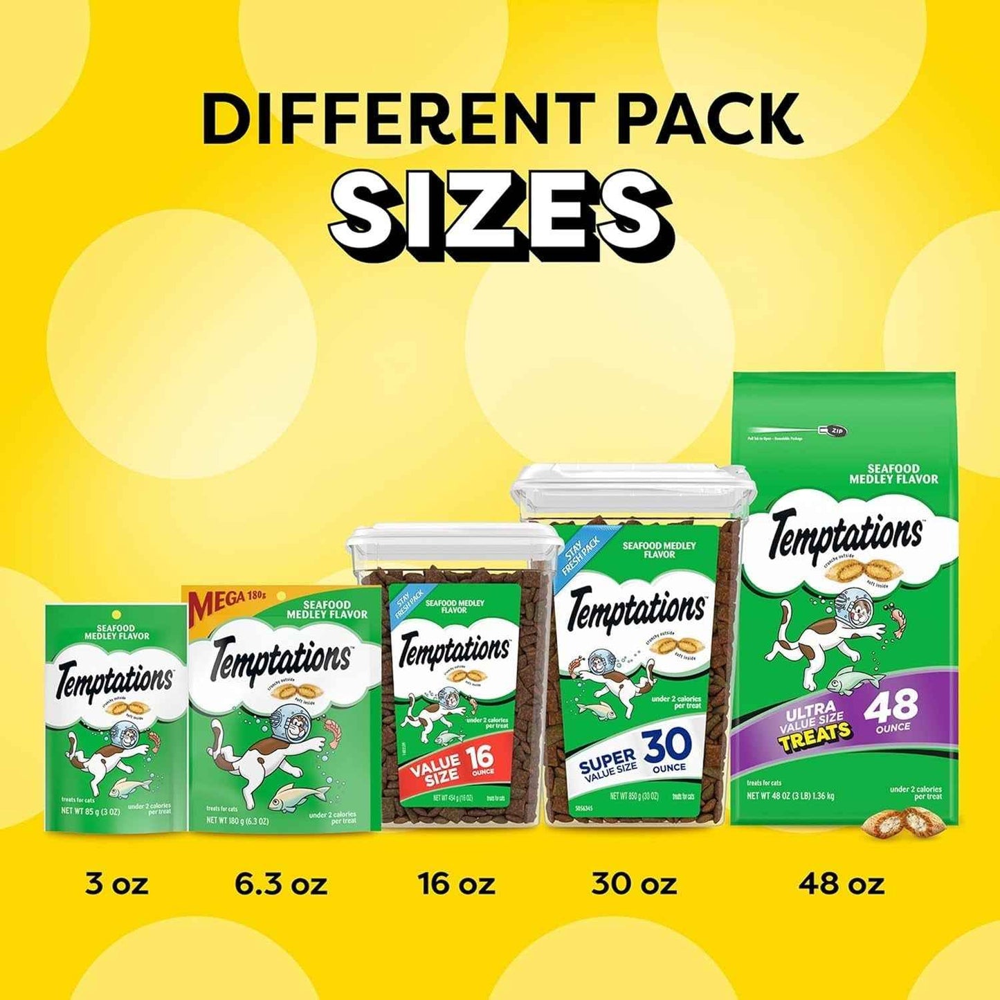 Temptations Seafood Medley Cat Treats: Crunchy & Soft