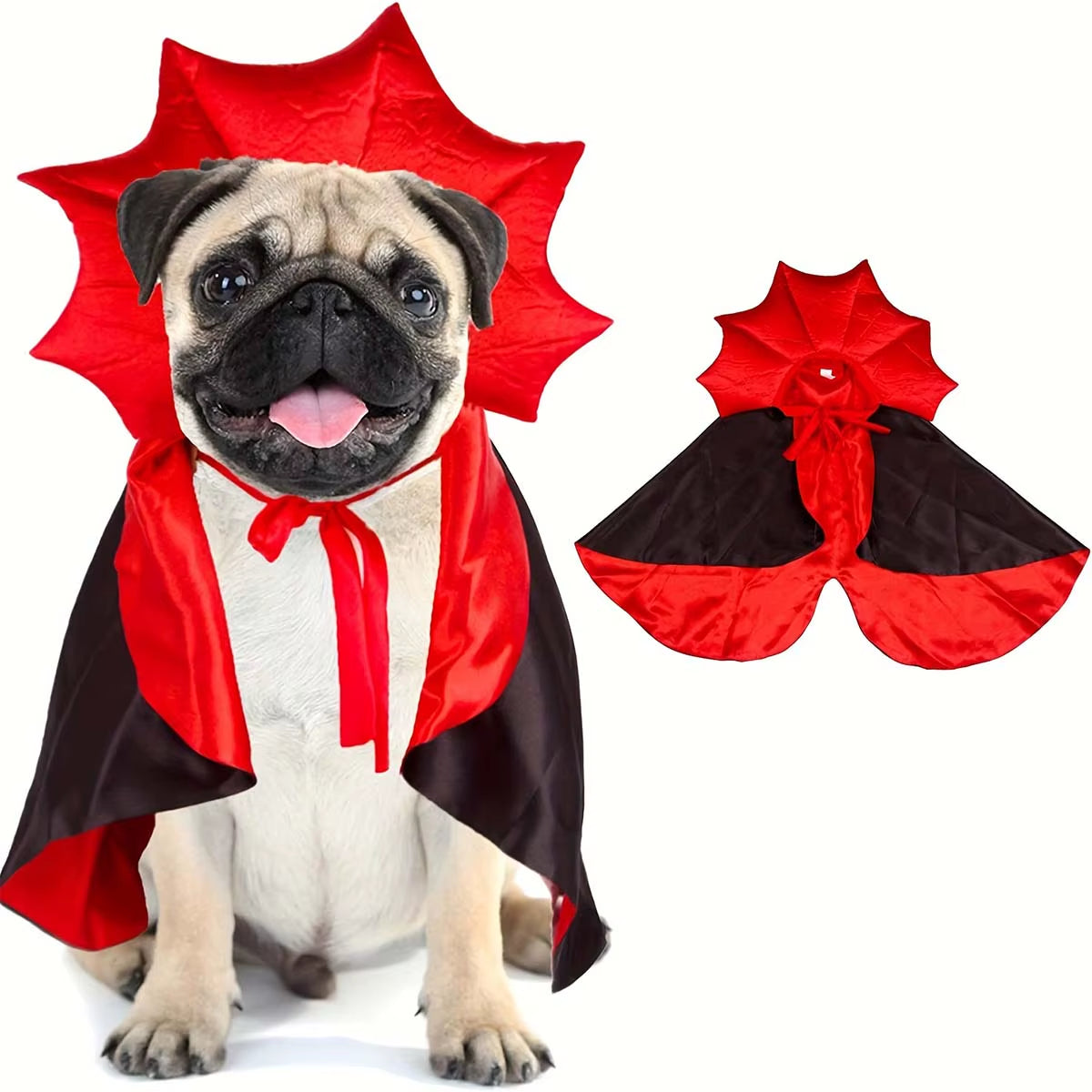Halloween Pet Cloak Costume: Vampire Cape for Dogs & Cats - HuckMB Pet Supply