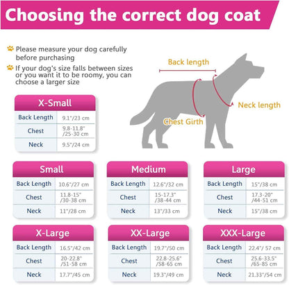 Fleece Hoodie, Windproof Waterproof Coat, Winter Warm Jacket, Cold Weather Pet Apparel Clothes Vest for Small Medium Large Dogs (M, Pink)