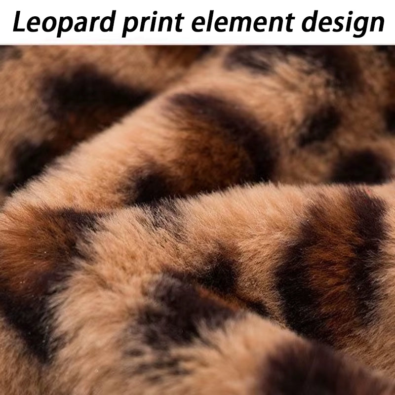 Leopard Print Dog Coat - Winter Warmth for Small Breeds - HuckMB Pet Supply