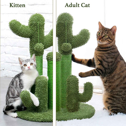 23" Cactus Cat Scratcher Post with Sisal Surface for Cats