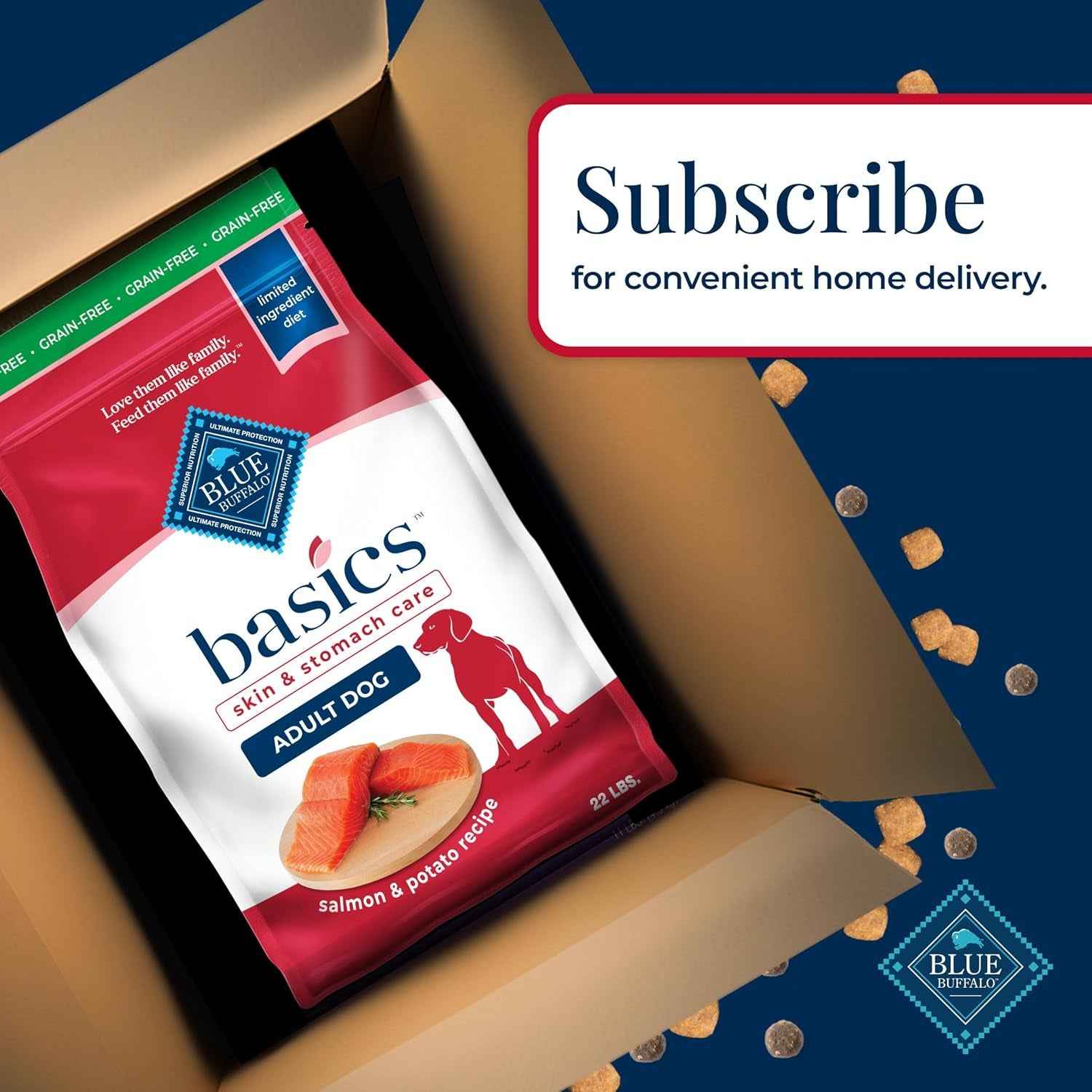 Blue Buffalo Grain-Free Salmon Dog Food for Adults - 22lb