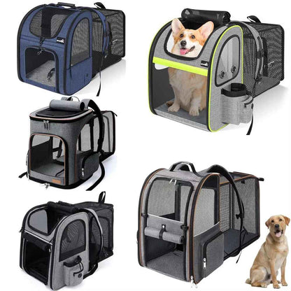 Durable Expandable Pet Backpack for Travel & Adventures