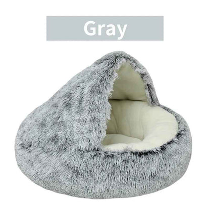 Cozy Winter Pet Bed for Cats and Small Dogs