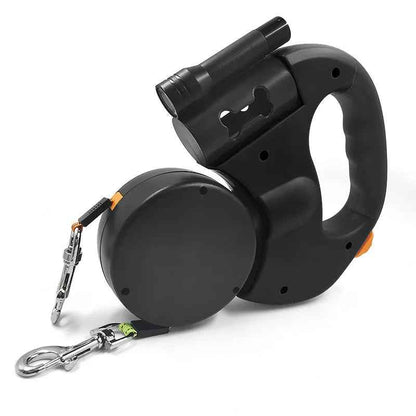 Double Dog Retractable Leash Rotating