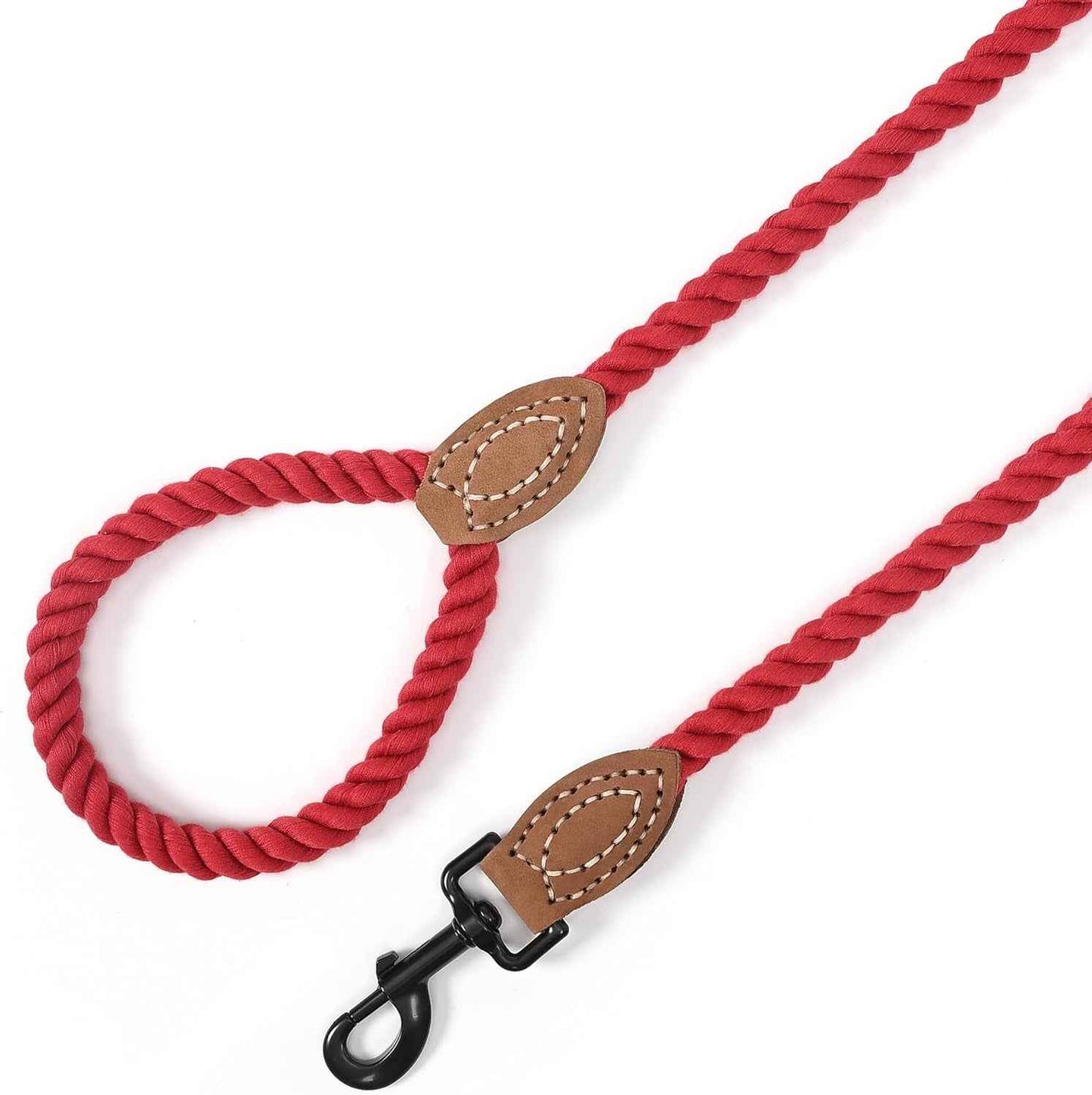 Braided Cotton Dog Leash - Durable & Stylish for Large Dogs