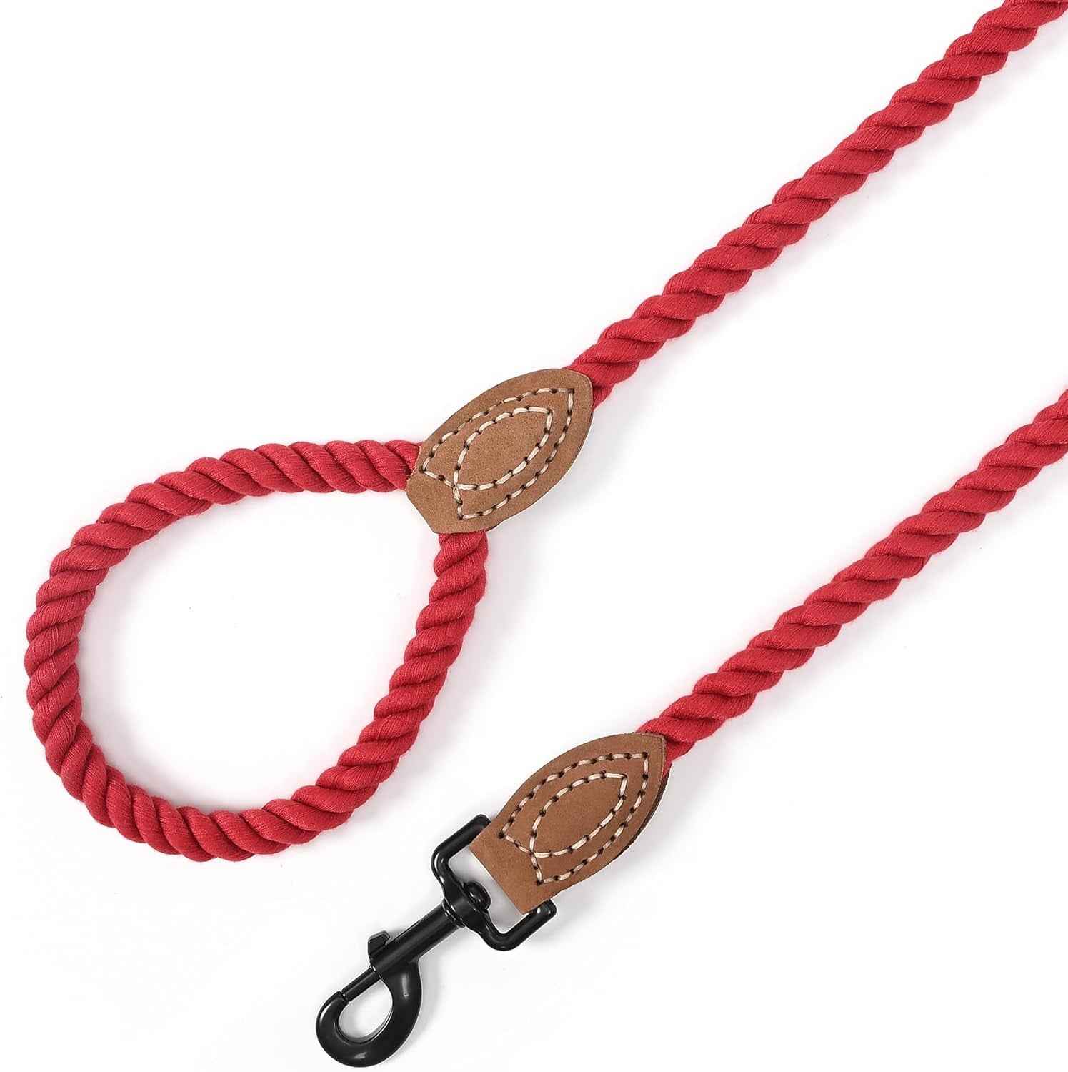 Braided Cotton Dog Leash - Durable & Stylish for Large Dogs