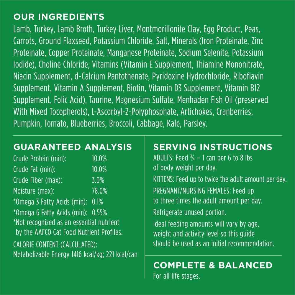 Grain-Free Lamb Wet Cat Food - High Protein Nutrition