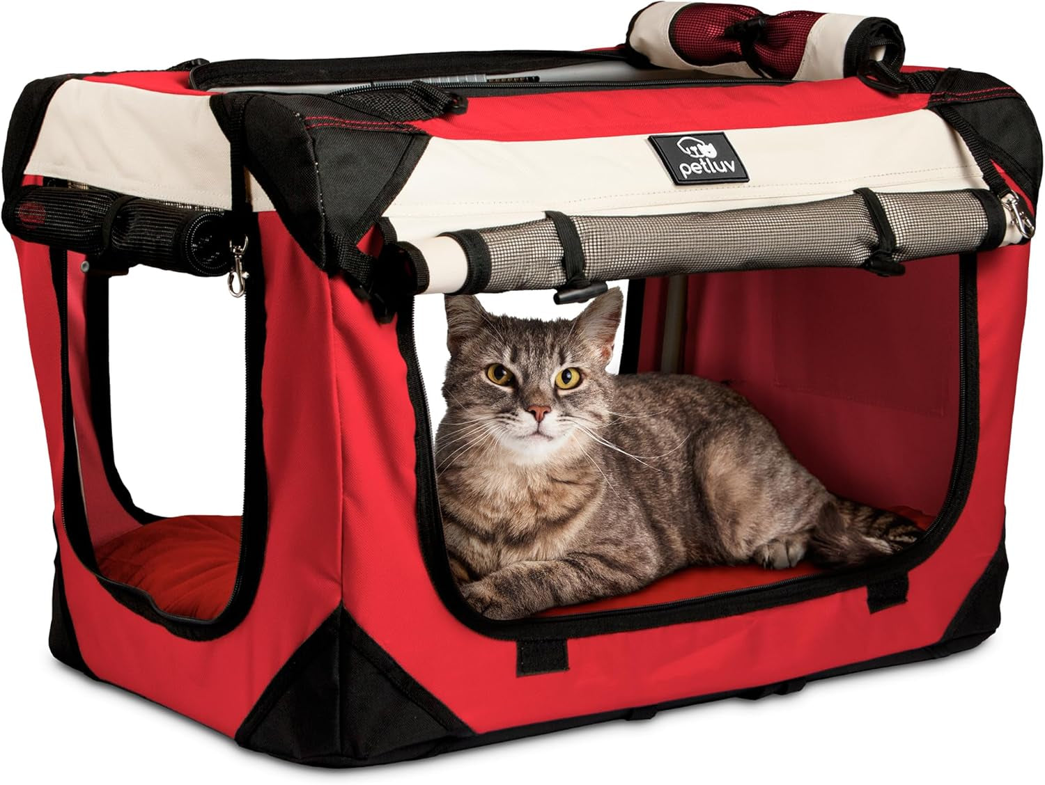 Large Soft-Sided Pet Carrier for Cats & Medium Dogs - Travel - HuckMB Pet Supply