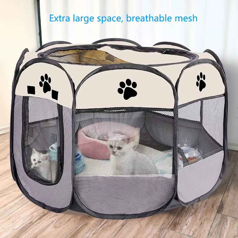 Foldable Pet Nest Tent: Secure Space for Cats & Dogs