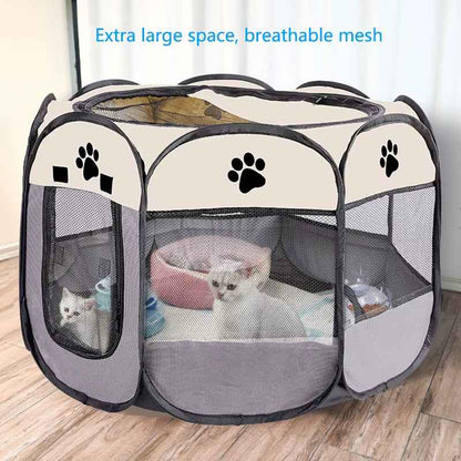 Foldable Pet Nest Tent: Secure Space for Cats & Dogs