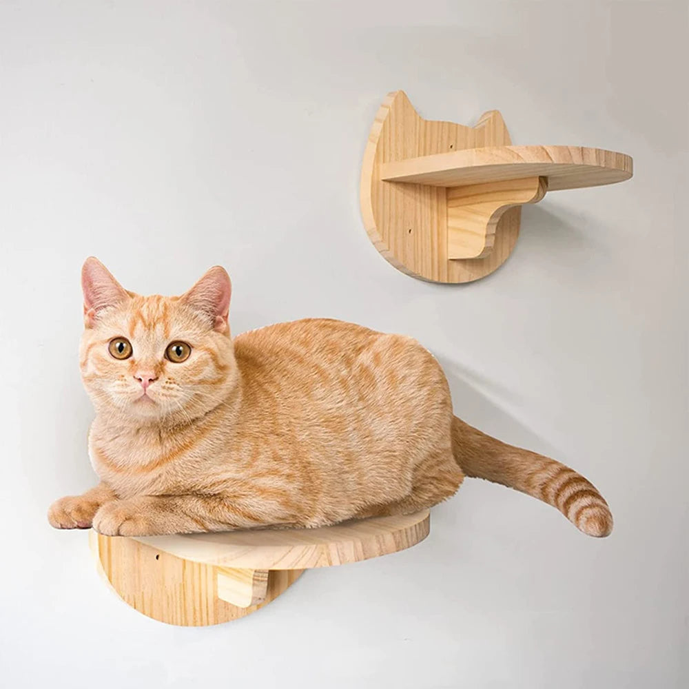 Cat Wall Shelves: Climbing Tower & Scratching Post Combo - HuckMB Pet Supply