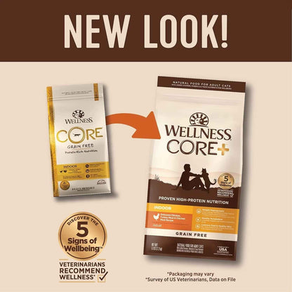 Grain-Free Indoor Cat Food - Wellness CORE+ Dry