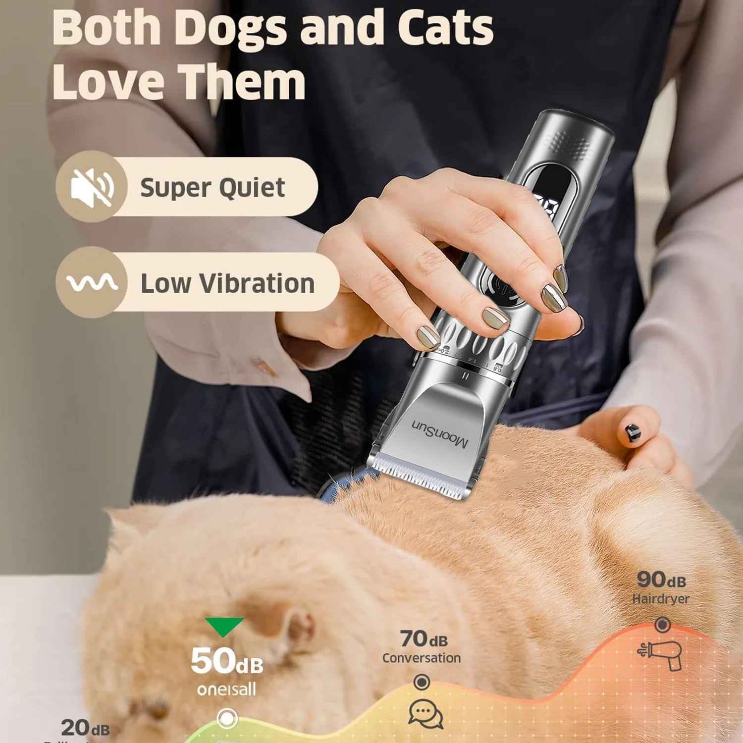 MoonSun Pet Clippers: Professional Home Grooming Kit