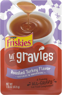 Friskies Turkey Flavor Cat Food Toppers Lil' Gravies Treats - HuckMB Pet Supply