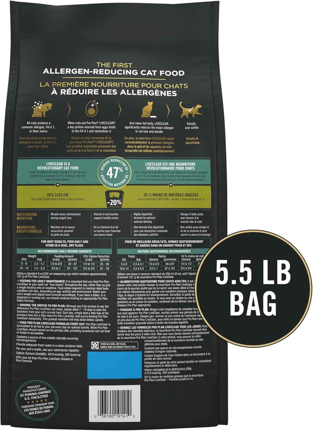 Purina LiveClear Weight Loss and Allergen Reducing Cat Food