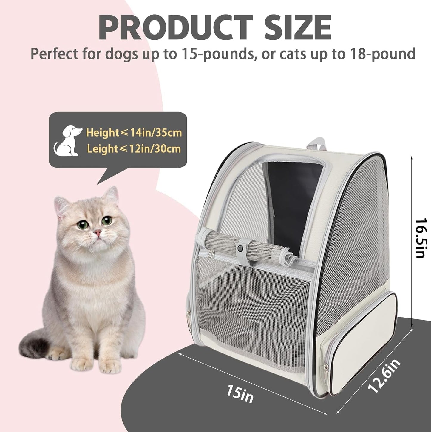 Airline Approved Pet Carrier Backpack -Ventilated for Travel - HuckMB Pet Supply