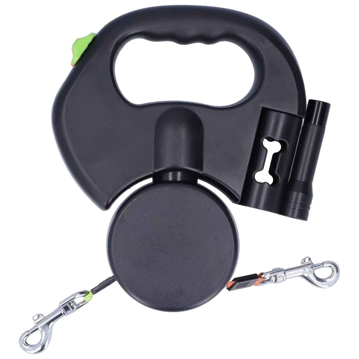 Dual Retractable Dog Leash with Flashlight