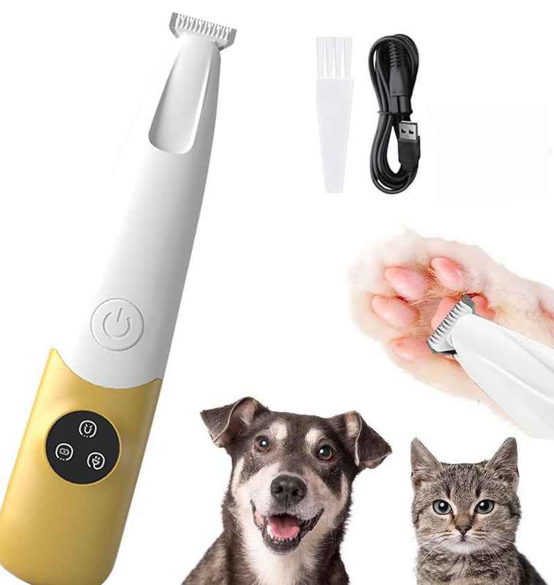 Quiet Cordless Pet Hair Trimmer: LED, Waterproof & Low Noise